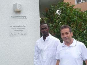 Weiterbildung Allgemeinmedizin von Dr. Jean Pierrot Admé aus Haiti durch Dr. med. W. Bräuninger/Bamberg